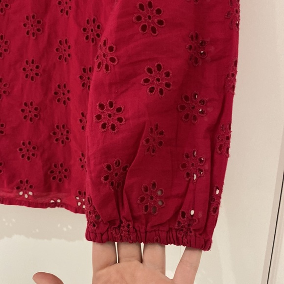 J. Crew Pink Eyelet Long Sleeve - Picture 4 of 15